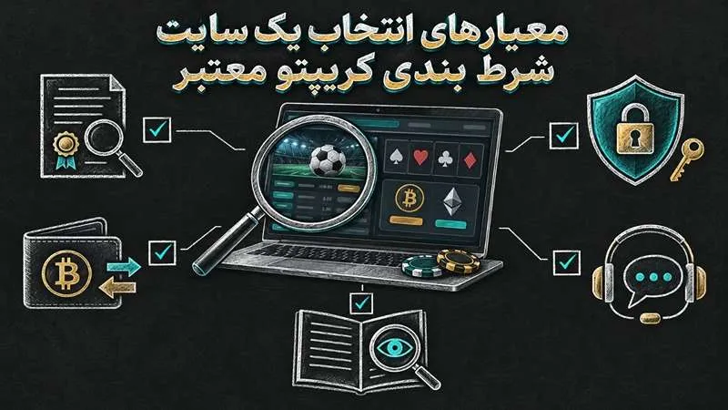 معیارهای انتخاب یک سایت شرط بندی کریپتو معتبر